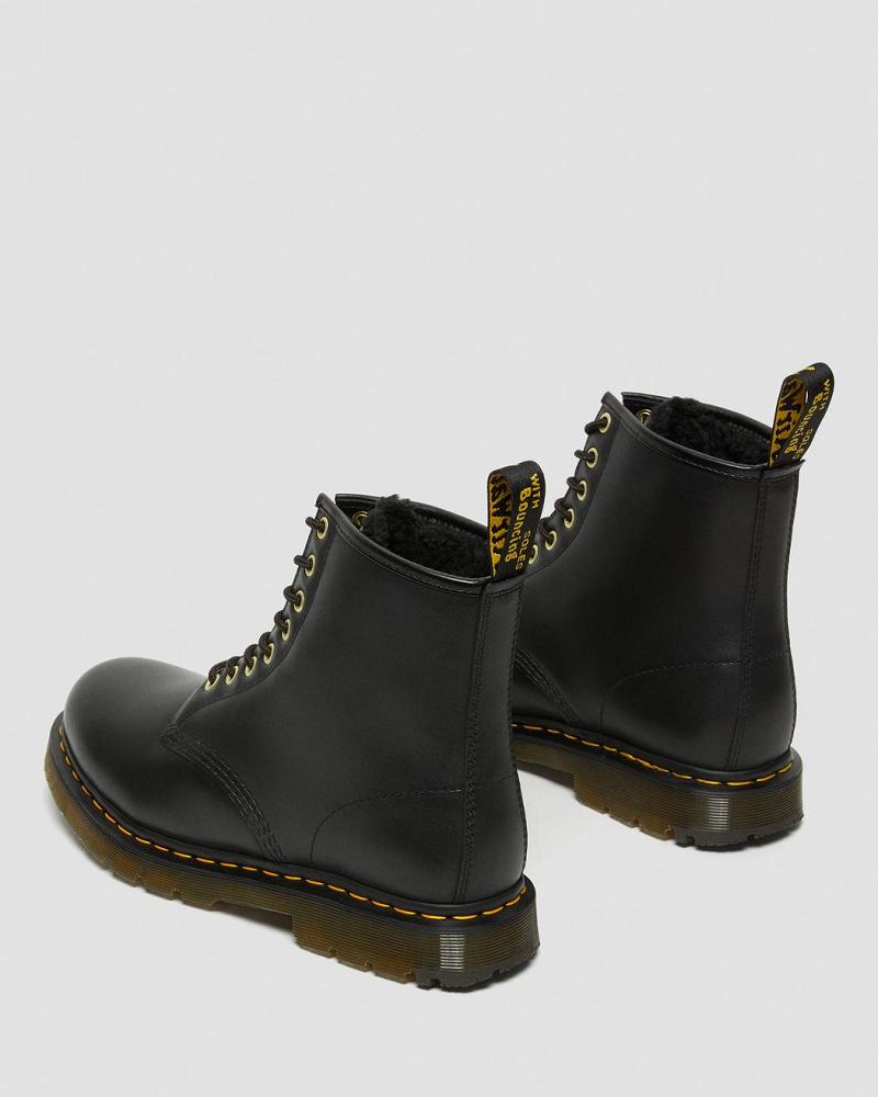 Dr Martens 1460 DM's Wintergrip Leren Veterlaarzen Dames Zwart | NL 614VRW